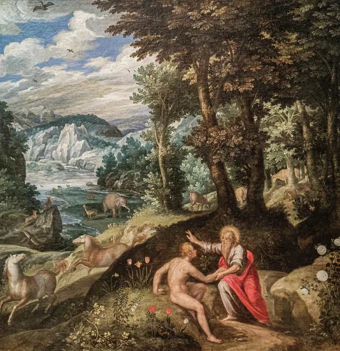 Framed Print : The Creation of Adam, c1580. Creator: Soens, Jan (c. 1547-c. 1611) Framed Print : The Creation of Adam, c1580. Creator: Soens, Jan (c. 1547-c. 1611)