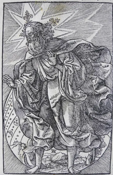 Framed Print : The Creation of the World, from the Worms Bible, 1529. Creator: Woensam Framed Print : The Creation of the World, from the Worms Bible, 1529. Creator: Woensam