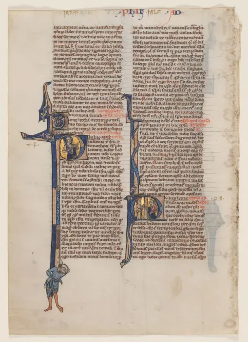 Framed Print : Creator: William de Brailes (English, active c. 1230), circle or workshop of Framed Print : Creator: William de Brailes (English, active c. 1230), circle or workshop of