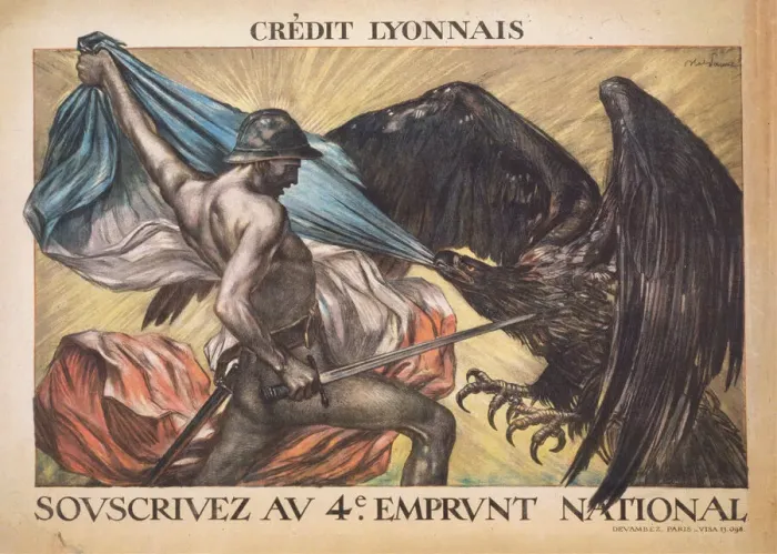 Framed Print : Credit Lyonnais. Souscrivez au 4e Emprunt National, 1918 Framed Print : Credit Lyonnais. Souscrivez au 4e Emprunt National, 1918