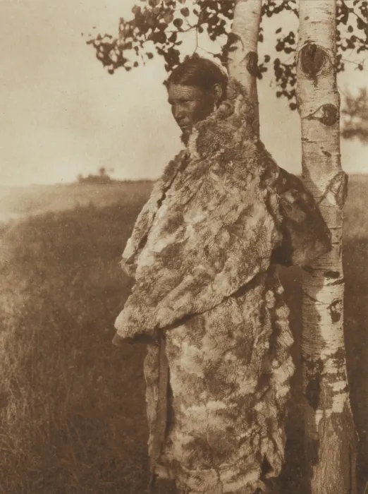 Framed Print : Cree Woman with Fur Robe, 1926. Creator: Edward Sheriff Curtis Framed Print : Cree Woman with Fur Robe, 1926. Creator: Edward Sheriff Curtis