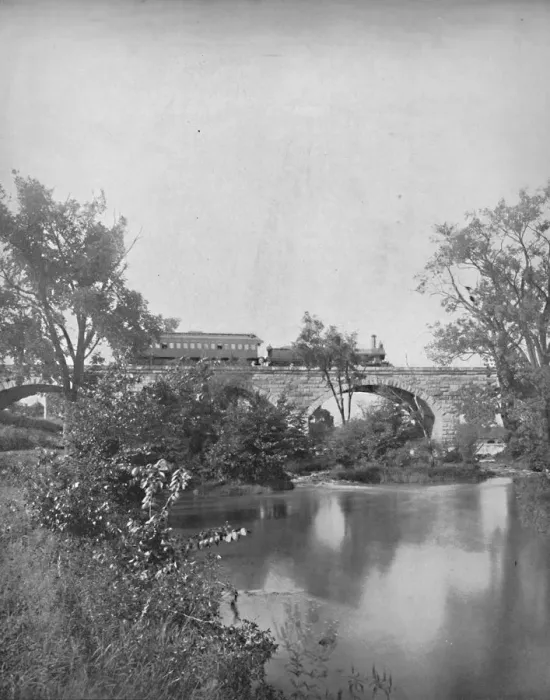 Framed Print : Mill Creek Bridge, Pennsylvania Railroad, c1897. Creator: Unknown Framed Print : Mill Creek Bridge, Pennsylvania Railroad, c1897. Creator: Unknown