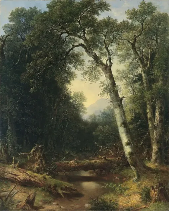 Framed Print : A Creek in the Woods, 1865. Creator: Asher Brown Durand Framed Print : A Creek in the Woods, 1865. Creator: Asher Brown Durand