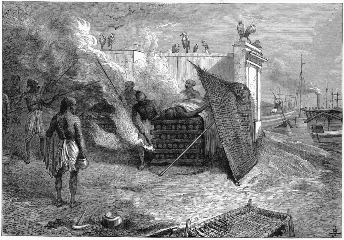 Framed Print : Cremation of the dead on funeral pyres, Calcutta, India, 1879 Framed Print : Cremation of the dead on funeral pyres, Calcutta, India, 1879