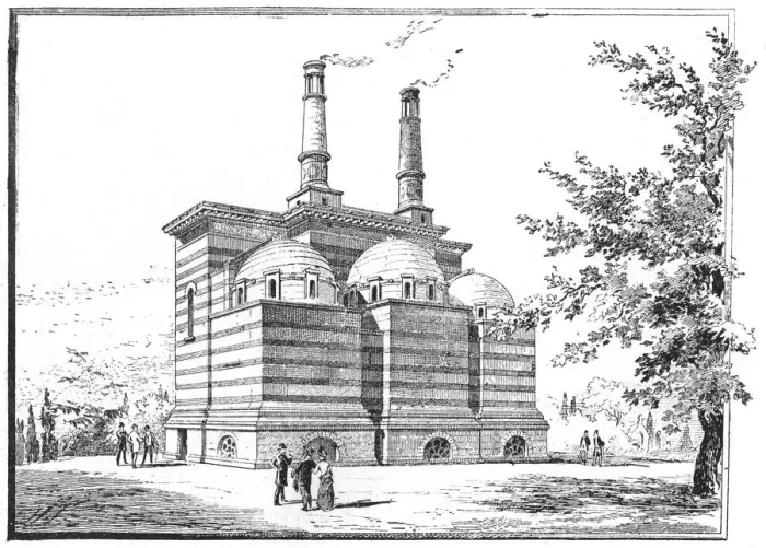 Framed Print : Crematorium, Pere la Chaise cemetery, Paris, 1888 Framed Print : Crematorium, Pere la Chaise cemetery, Paris, 1888