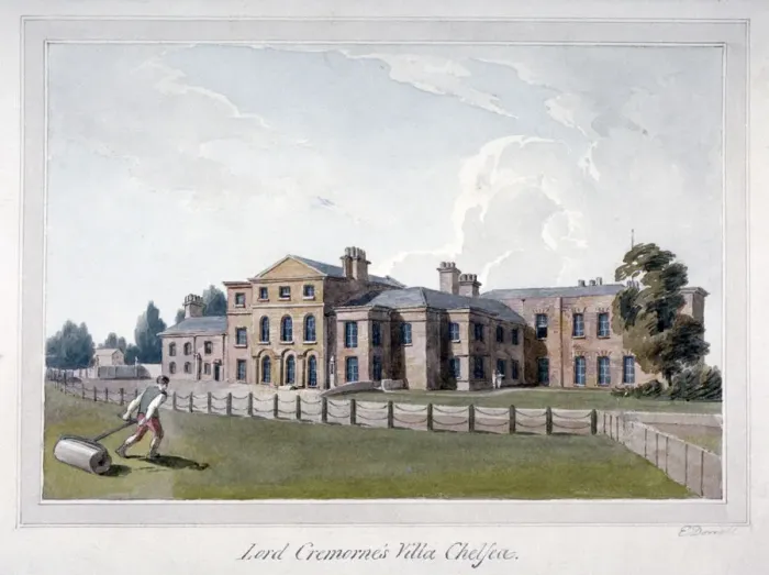 Framed Print : Cremorne House, Chelsea, London. Artist: E Dowell Framed Print : Cremorne House, Chelsea, London. Artist: E Dowell