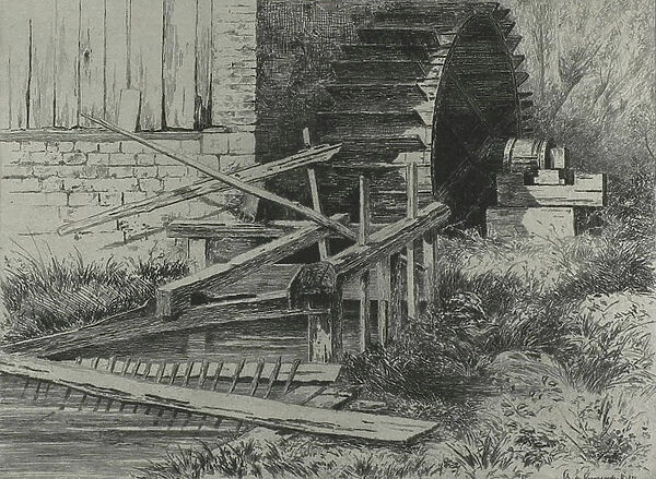 Mill in the Cressbeds at Veules, 1873. Creator: Carel Nicolaas Storm