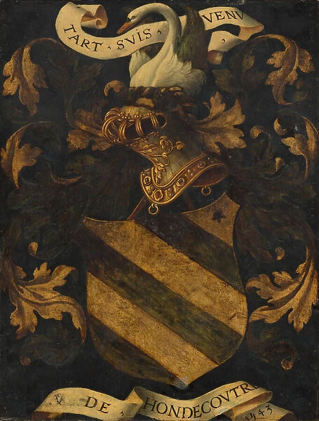 Crested Coat of Arms [reverse], 1543. Creator: Antwerp 16th Century