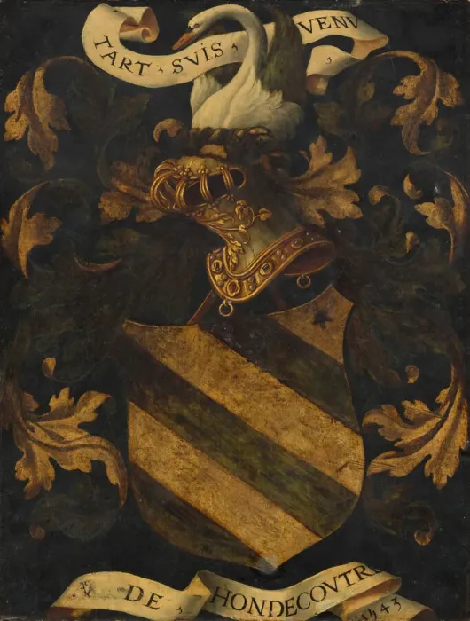 Framed Print : Crested Coat of Arms [reverse], 1543. Creator: Antwerp 16th Century