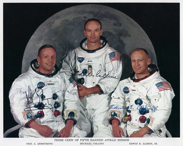 The crew of Apollo 11, 1969. Artist: NASA