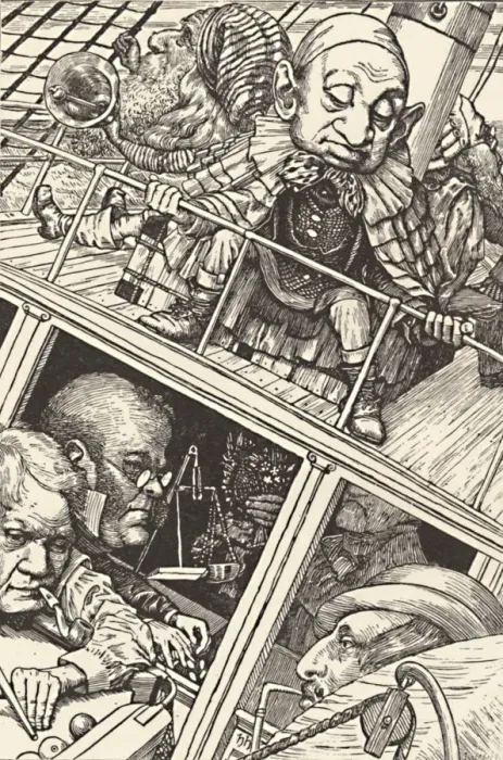 Framed Print : The Crew Was Complete. From The Hunting of the Snark (Lewis Carroll), 1874-1876, (1923). Artist: Henry Holiday Framed Print : The Crew Was Complete. From The Hunting of the Snark (Lewis Carroll), 1874-1876, (1923). Artist: Henry Holiday