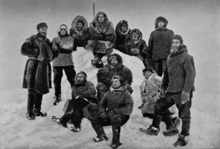 Framed Print : The Crew of the Fram after their Second Winter. About 24 February, 1895, 1895 (1897) Framed Print : The Crew of the Fram after their Second Winter. About 24 February, 1895, 1895 (1897)