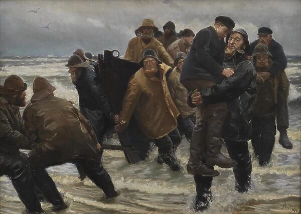 A Crew Rescued, 1894. Creator: Michael Peter Ancher
