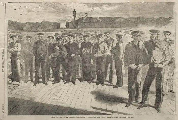 Framed Print : Crew of the United States Steam-Sloop Colorado, Shipped at Boston, June 1861, 1861 Framed Print : Crew of the United States Steam-Sloop Colorado, Shipped at Boston, June 1861, 1861