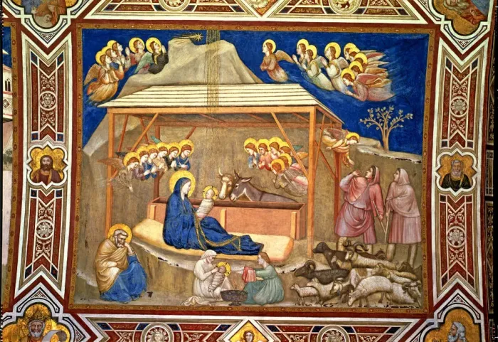 Framed Print : Crib, painting by Giotto Framed Print : Crib, painting by Giotto