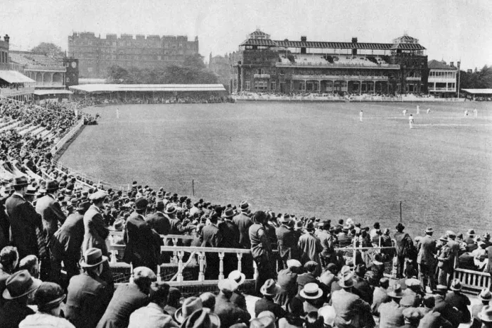 Framed Print : A cricket match, Lords cricket ground, London, 1926-1927. Artist: McLeish Framed Print : A cricket match, Lords cricket ground, London, 1926-1927. Artist: McLeish