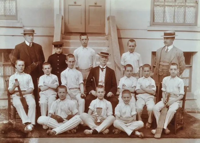 Framed Print : Cricket team at the Boys Home Industrial School, London, 1900 Framed Print : Cricket team at the Boys Home Industrial School, London, 1900