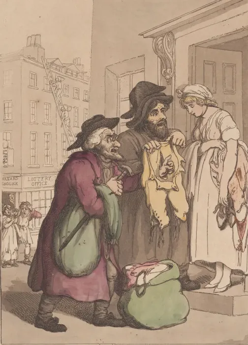 Framed Print : Cries of London, No. 7, Old Clothes, May 4, 1799. Creator: Henri Merke Framed Print : Cries of London, No. 7, Old Clothes, May 4, 1799. Creator: Henri Merke