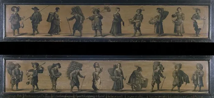 Framed Print : The Cries of Paris, 1633. Creator: A Doy Framed Print : The Cries of Paris, 1633. Creator: A Doy