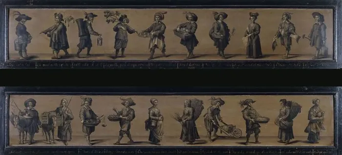 Framed Print : The Cries of Paris, 1634. Creator: A Doy Framed Print : The Cries of Paris, 1634. Creator: A Doy