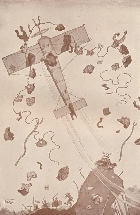 Framed Print : More Crime in the Air, c1918 (1919). Artist: W Heath Robinson Framed Print : More Crime in the Air, c1918 (1919). Artist: W Heath Robinson
