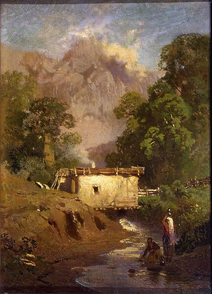 Crimean Landscape, Russian painting of 19th century. Artist: Fyodor Vasil yev