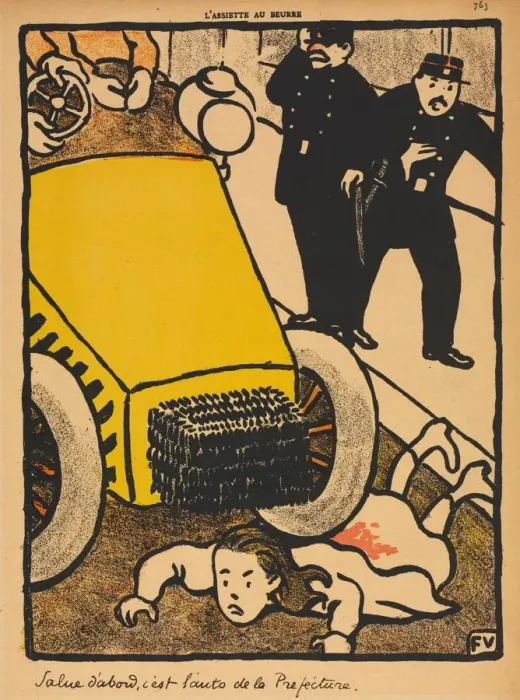 Framed Print : Crimes and Punishments VI, 763: Salute First, 1871. Creator: Felix Vallotton (French Framed Print : Crimes and Punishments VI, 763: Salute First, 1871. Creator: Felix Vallotton (French