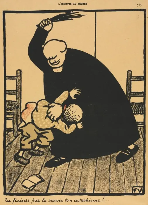 Framed Print : Crimes and Punishments VIII, 765: Youll learn... 1869. Creator: Felix Vallotton (French Framed Print : Crimes and Punishments VIII, 765: Youll learn... 1869. Creator: Felix Vallotton (French