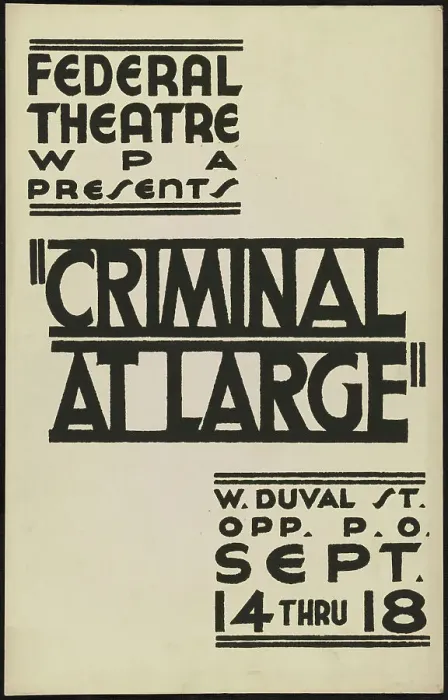 Framed Print : Criminal at Large, Jacksonville, FL, 1937. Creator: Unknown Framed Print : Criminal at Large, Jacksonville, FL, 1937. Creator: Unknown