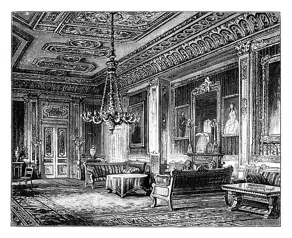 The Crimson Drawing-Room, Windsor Castle, c1888