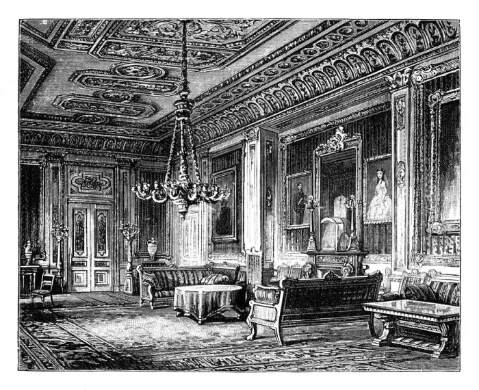 Framed Print : The Crimson Drawing-Room, Windsor Castle, c1888 Framed Print : The Crimson Drawing-Room, Windsor Castle, c1888