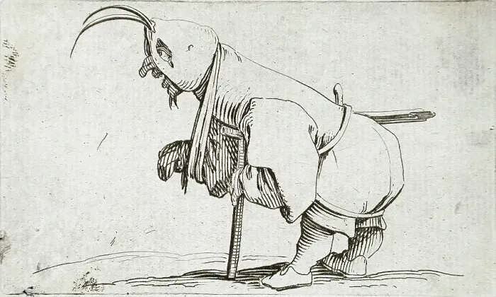 Framed Print : Cripple with Cowl, c1616. Creator: Jacques Callot Framed Print : Cripple with Cowl, c1616. Creator: Jacques Callot