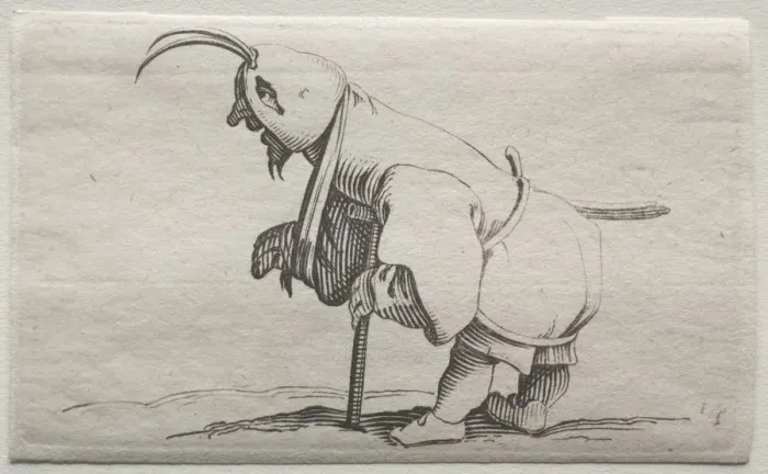 Framed Print : Cripple with a Hood. Creator: Jacques Callot (French, 1592-1635) Framed Print : Cripple with a Hood. Creator: Jacques Callot (French, 1592-1635)