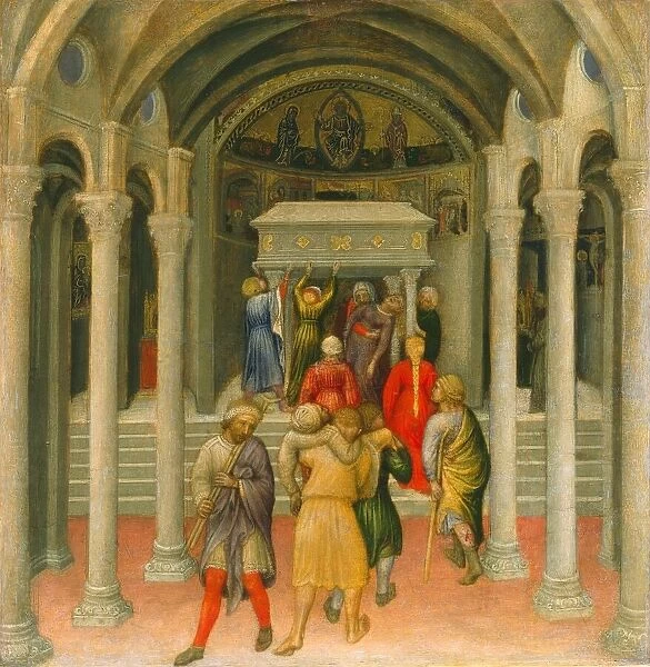 The Crippled and Sick Cured at the Tomb of Saint Nicholas, 1425. Creator: Gentile da Fabriano