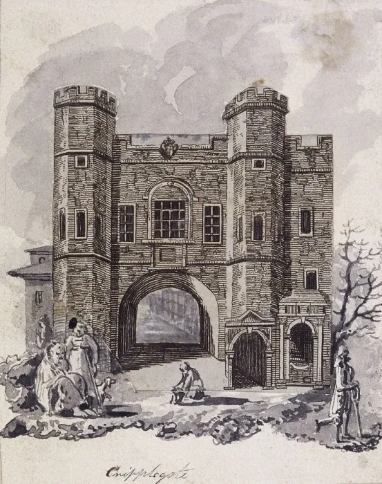 Framed Print : Cripplegate, London, 1750 Framed Print : Cripplegate, London, 1750
