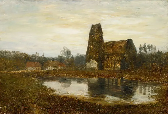 Framed Print : Criqueboeuf Church, Normandy, 1893. Creator: Homer Dodge Martin Framed Print : Criqueboeuf Church, Normandy, 1893. Creator: Homer Dodge Martin