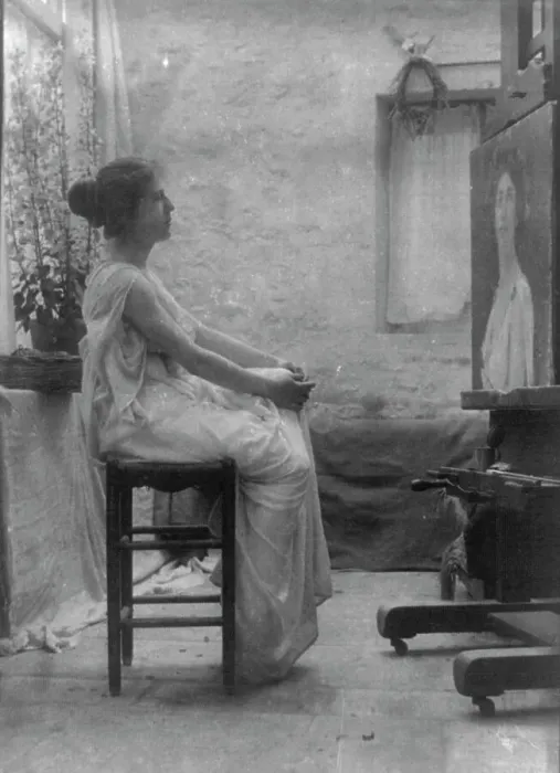 Framed Print : The critic, n.d.. Creator: Frances Benjamin Johnston Framed Print : The critic, n.d.. Creator: Frances Benjamin Johnston