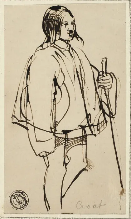 Framed Print : Croatian Peasant, c.1830. Creator: David Wilkie Framed Print : Croatian Peasant, c.1830. Creator: David Wilkie