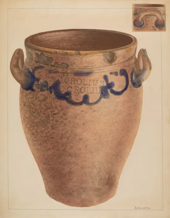 Framed Print : Crock, c. 1936. Creator: Nicholas Amantea Framed Print : Crock, c. 1936. Creator: Nicholas Amantea