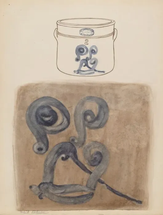 Framed Print : Crock, c. 1937 / 1938. Creator: George Loughridge Framed Print : Crock, c. 1937 / 1938. Creator: George Loughridge