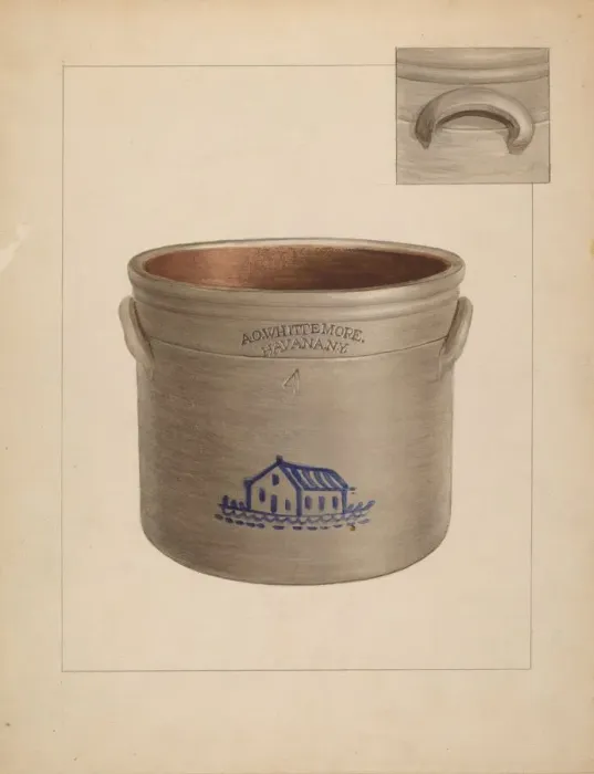 Framed Print : Crock, c. 1937. Creator: John Fisk Framed Print : Crock, c. 1937. Creator: John Fisk