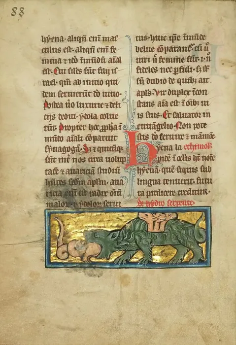 Framed Print : A Crocodile and a Hydrus; De Natura Avium; De Pastoribus et Ovibus, 1277 or after. Creator: Unknown Framed Print : A Crocodile and a Hydrus; De Natura Avium; De Pastoribus et Ovibus, 1277 or after. Creator: Unknown