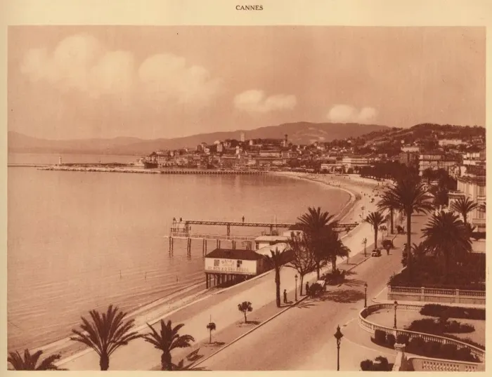 Framed Print : The Croisette and Mont Chevalier, Cannes, 1930. Creator: Unknown Framed Print : The Croisette and Mont Chevalier, Cannes, 1930. Creator: Unknown