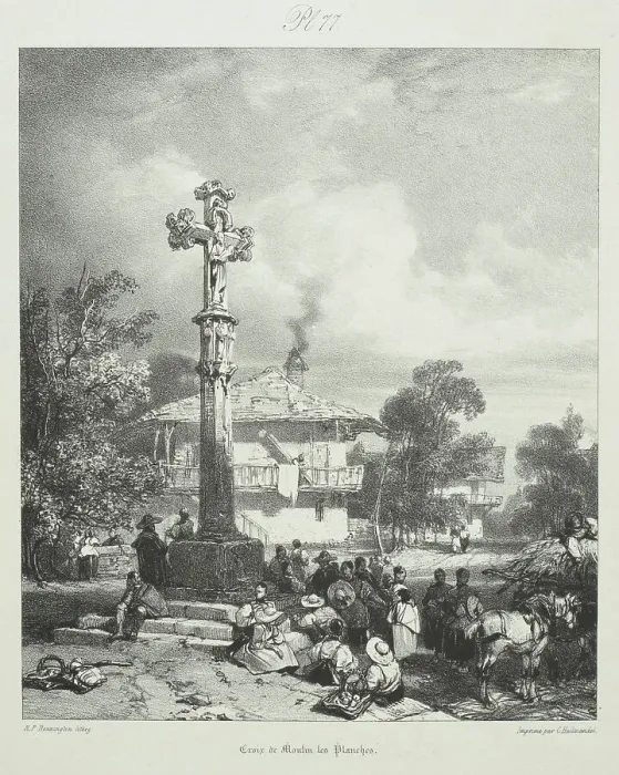 Framed Print : Croix de Moulin des Planches, 1827. Creator: Richard Parkes Bonington Framed Print : Croix de Moulin des Planches, 1827. Creator: Richard Parkes Bonington