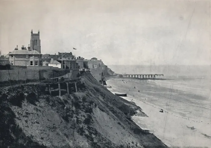Framed Print : Cromer - Showing the Church on the Cliffs, 1895 Framed Print : Cromer - Showing the Church on the Cliffs, 1895
