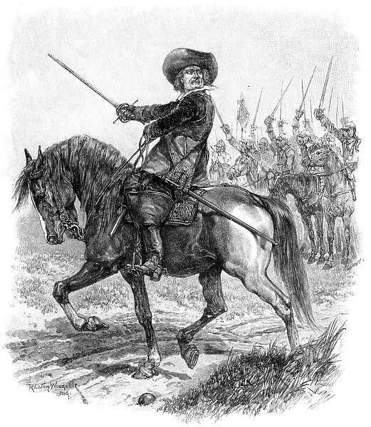 Cromwell at the Battle of Marston Moor, 2 July 1644, (19th century)