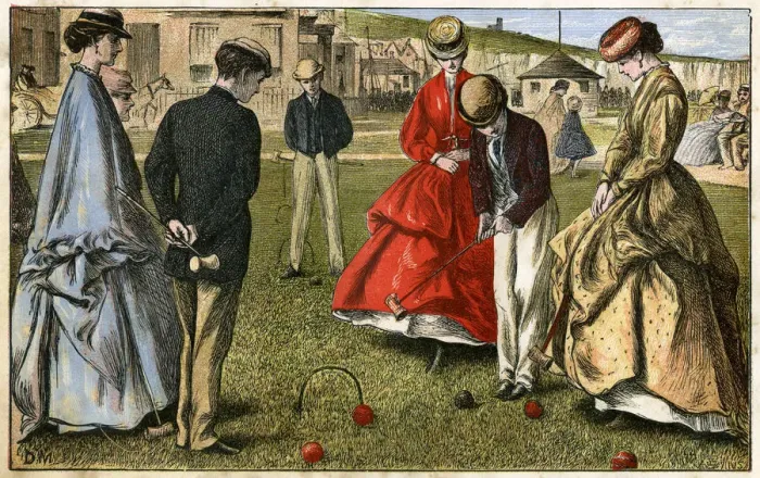 Framed Print : Croquet, 19th century(?) Framed Print : Croquet, 19th century(?)