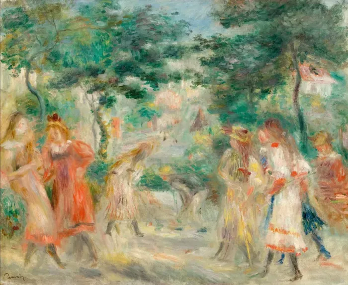 Framed Print : The Croquet Party (Girls in the Garden of Montmartre), c. 1895 Framed Print : The Croquet Party (Girls in the Garden of Montmartre), c. 1895