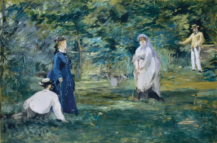 Framed Print : The Croquet Party (La partie de croquet). Artist: Manet, Edouard (1832-1883) Framed Print : The Croquet Party (La partie de croquet). Artist: Manet, Edouard (1832-1883)
