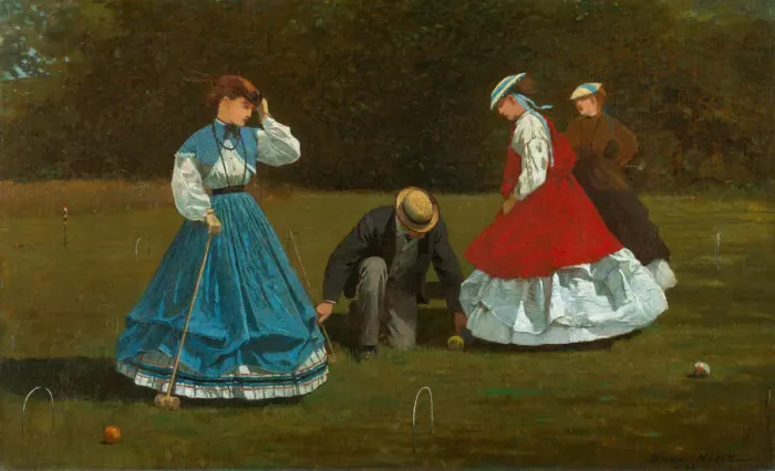 Framed Print : Croquet Scene, 1866. Creator: Winslow Homer Framed Print : Croquet Scene, 1866. Creator: Winslow Homer